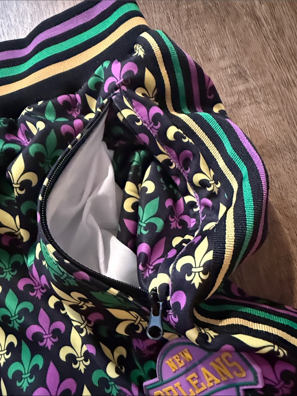Desiree Collection NOLA fleur-de-lis print jogger pants size XL - Picture 6 of 14